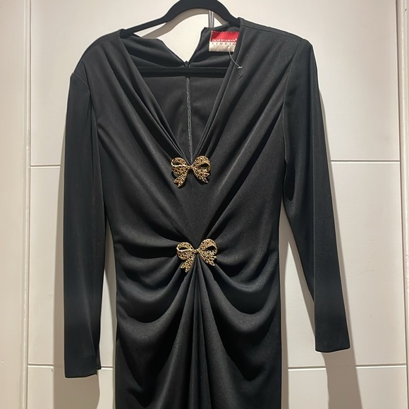 Oscar de la Renta Studio | Vintage 80s Dress | Size 8 | Iconic Statement Piece - Picture 2 of 7